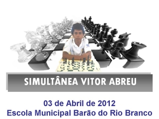 Vitor desafiará 20 alunos da Escola Municipal Barão do Rio Branco.